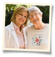 provider of in home care in Happy Valley standing with senior patient